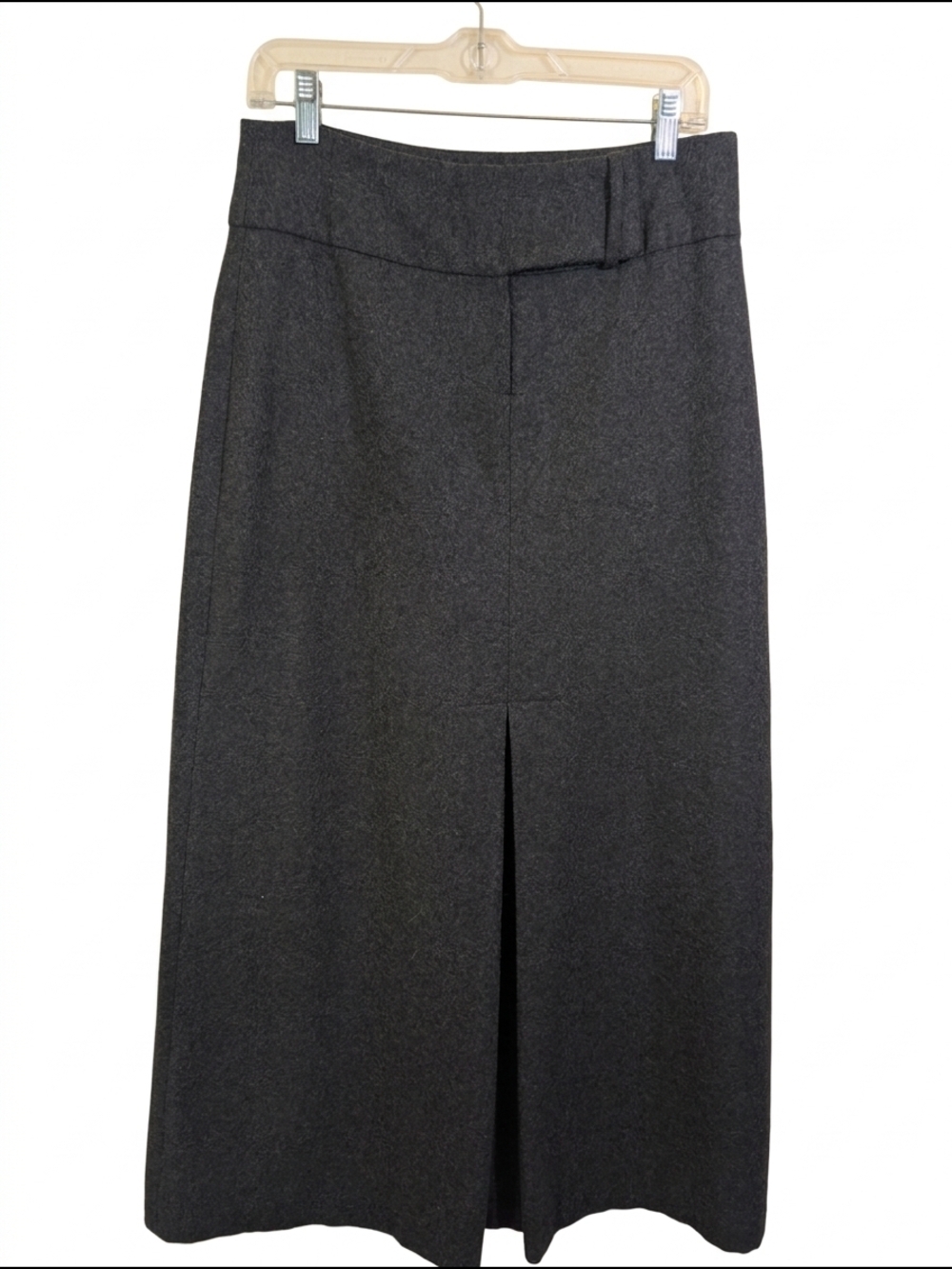 RW&CO Vintage 90s Style Charcoal Wool Maxi Skirt - Academic Minimalist - Size 5